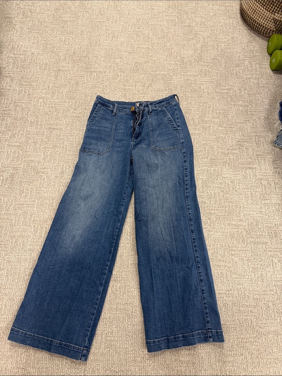 Kut from the Kloth Denim - Kut from the Kloth High-Rise Wide Leg Jeans in Denim Blue